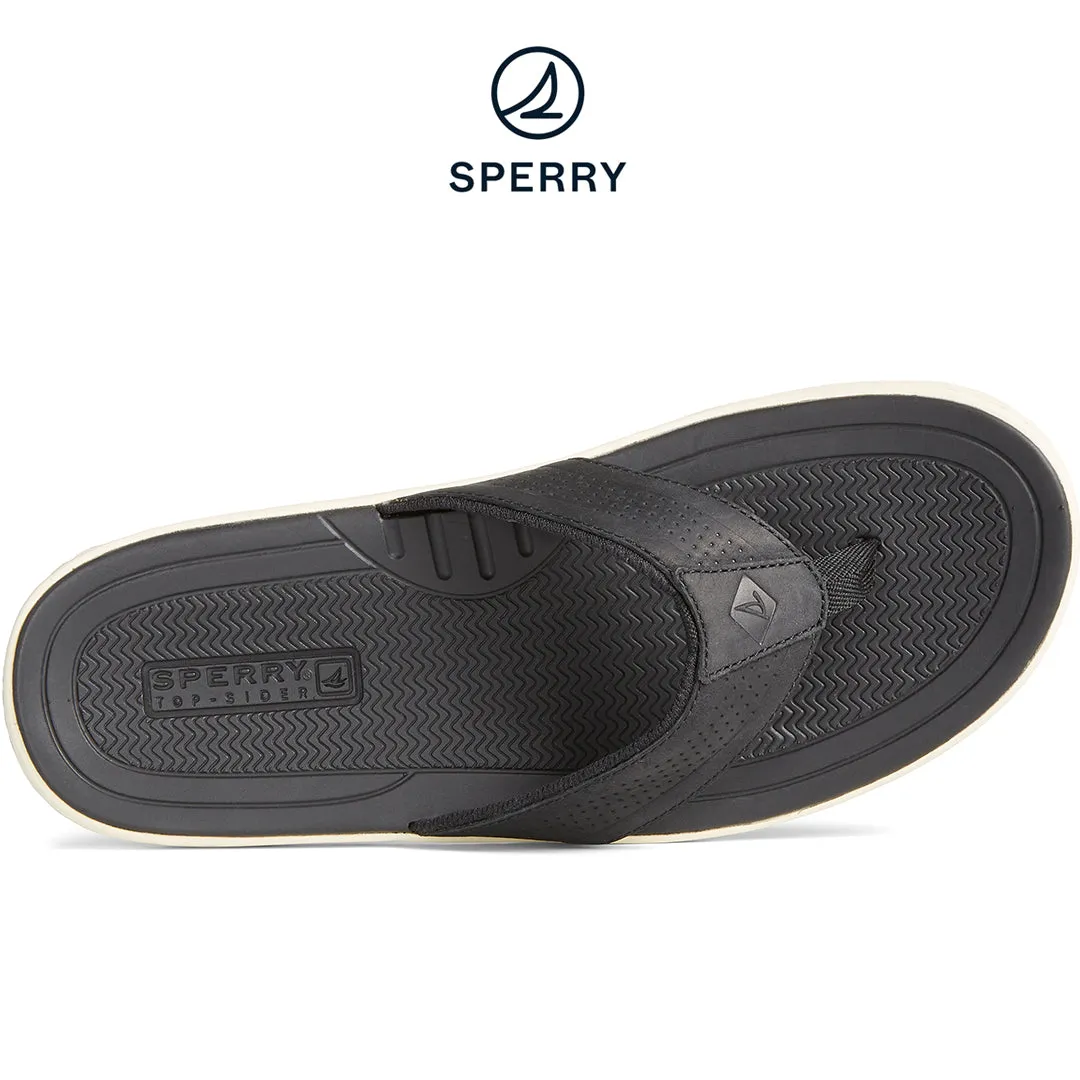 Sperry Men's Havasu Perforated Flip Flop Sandals Black (STS24079)