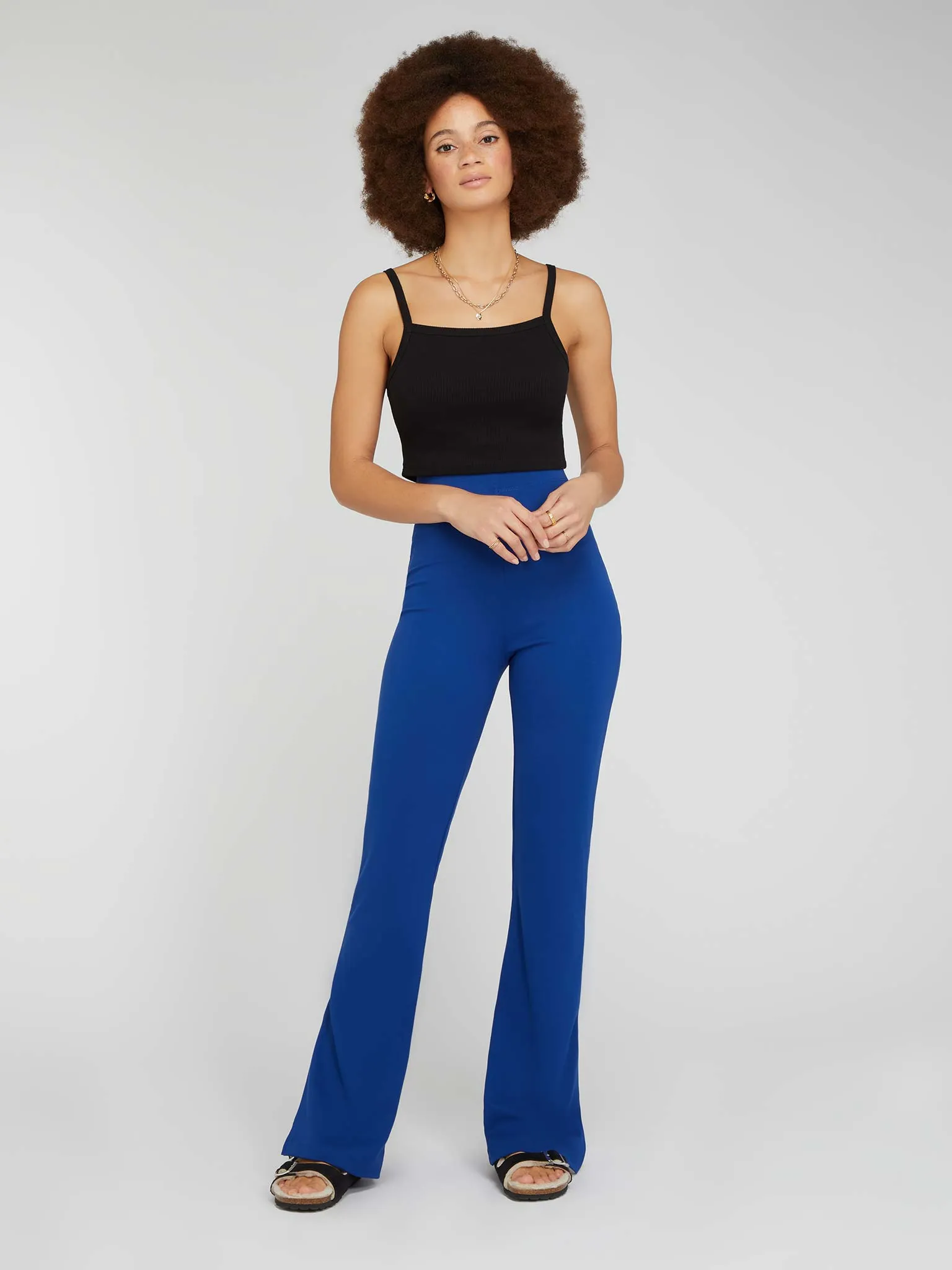 Thallo Flare Trousers in Blue