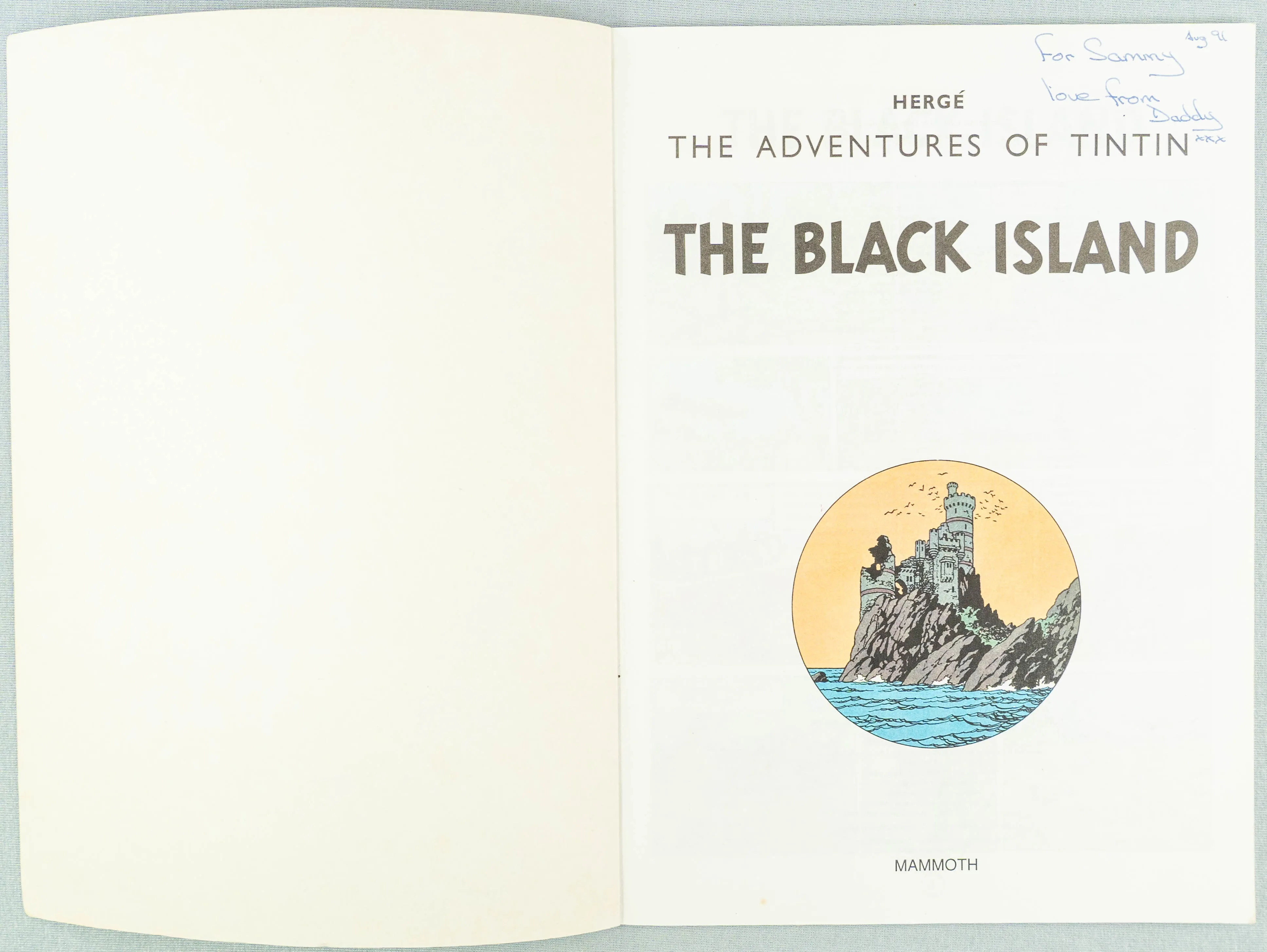 The Black Island - Tintin Mammoth UK Paperback Edition Book 1990s