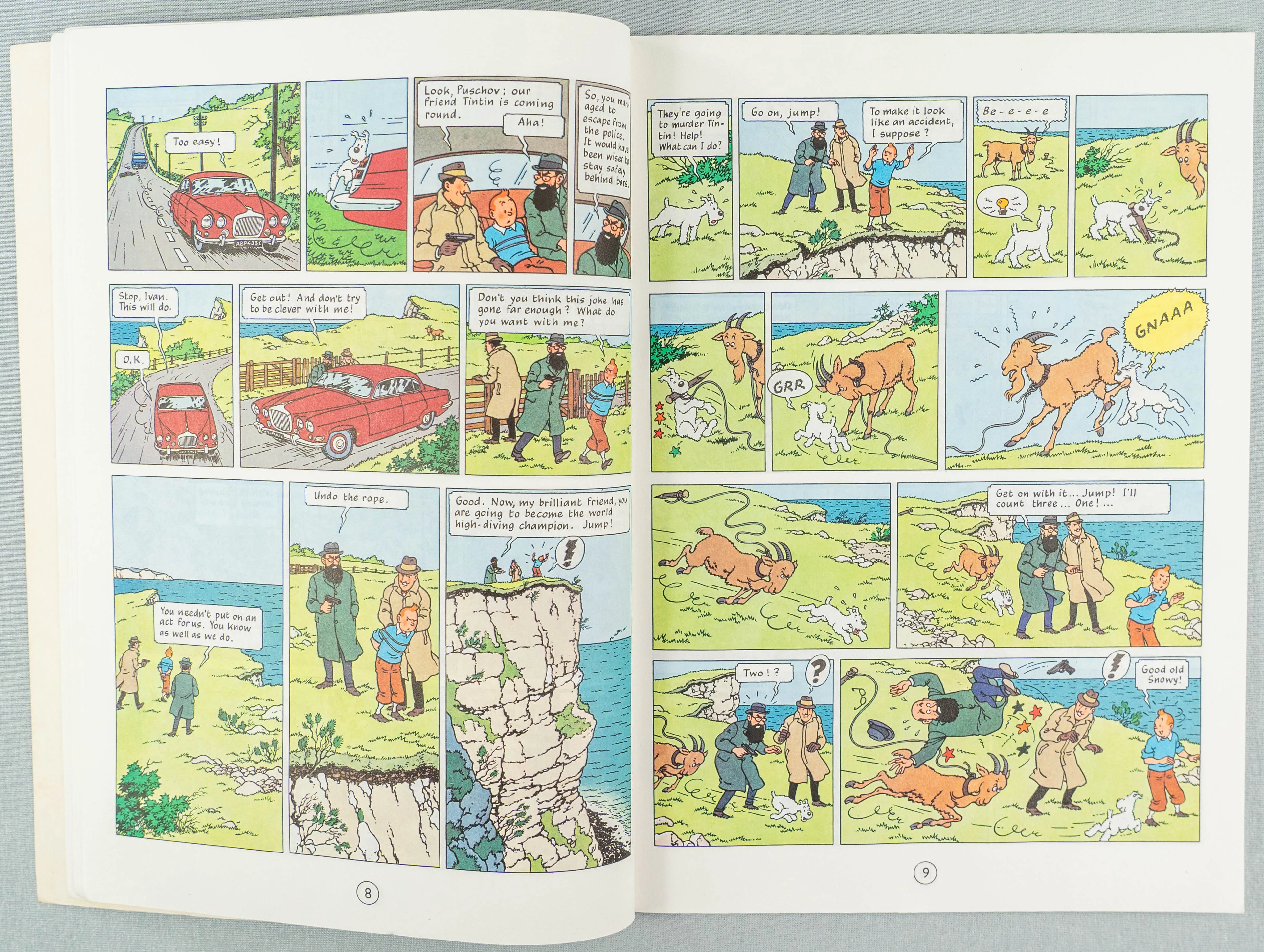 The Black Island - Tintin Mammoth UK Paperback Edition Book 1990s