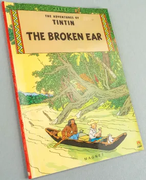 The Broken Ear - Tintin Magnet UK Paperback Edition Book 1980s