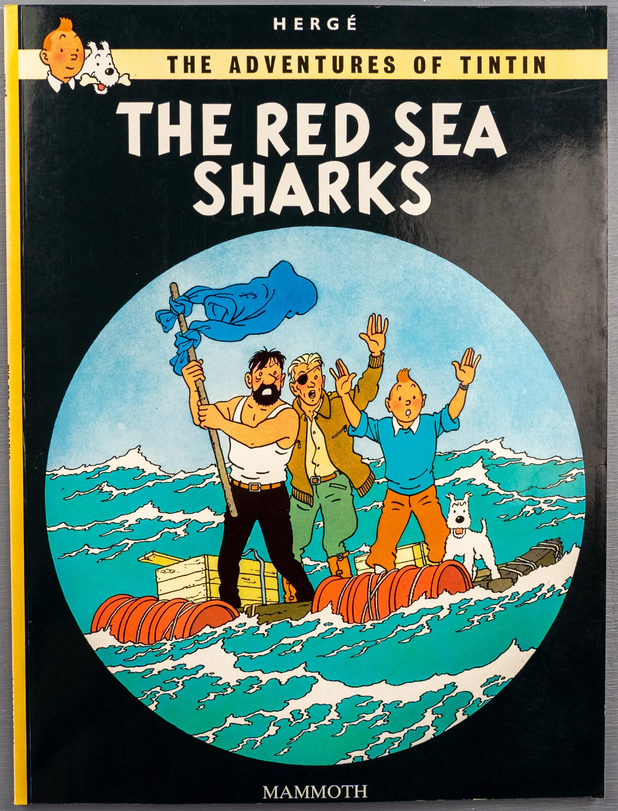 The Red Sea Sharks - Tintin Mammoth UK Paperback Edition Book 1990s