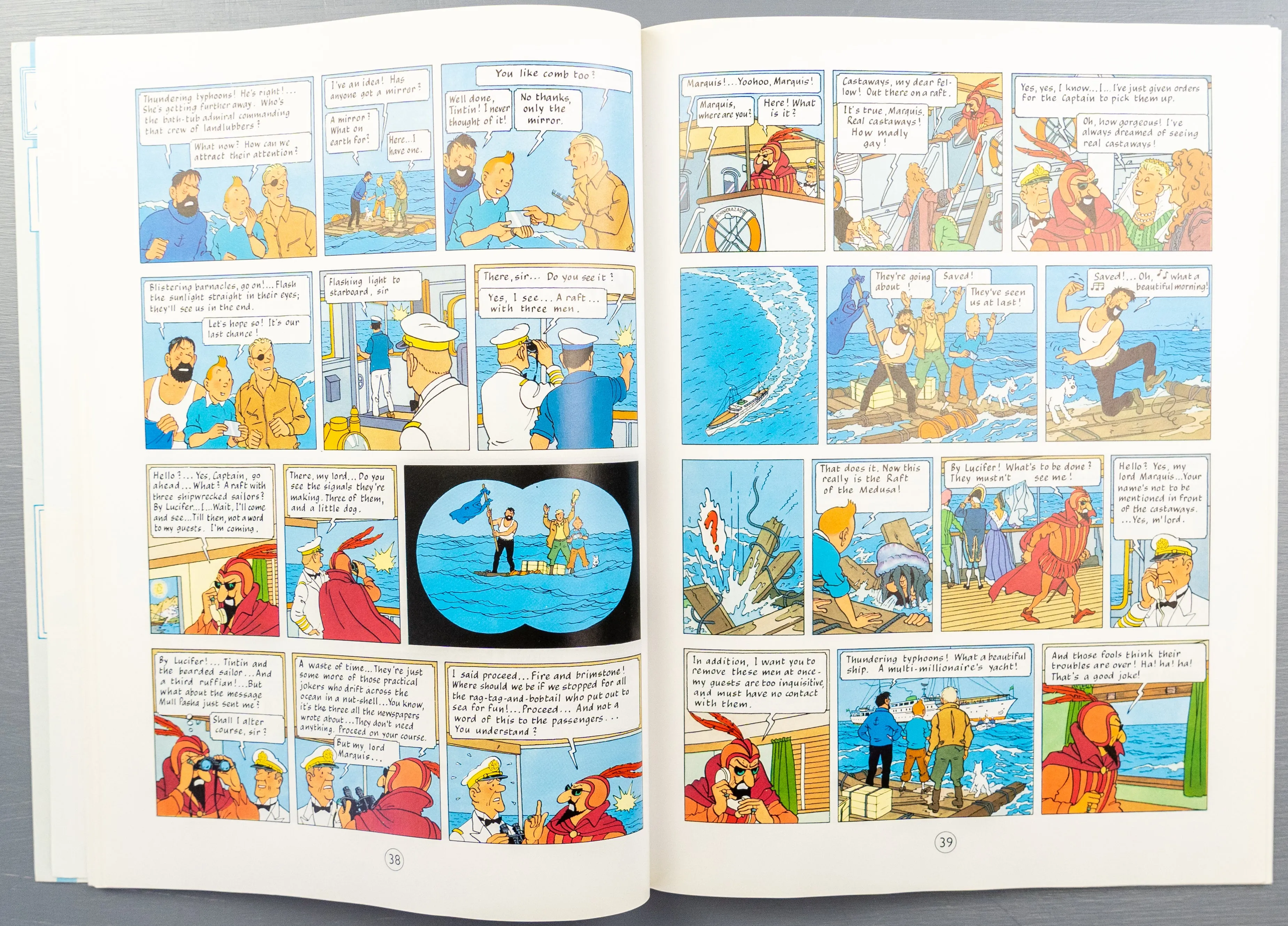 The Red Sea Sharks - Tintin Mammoth UK Paperback Edition Book 1990s