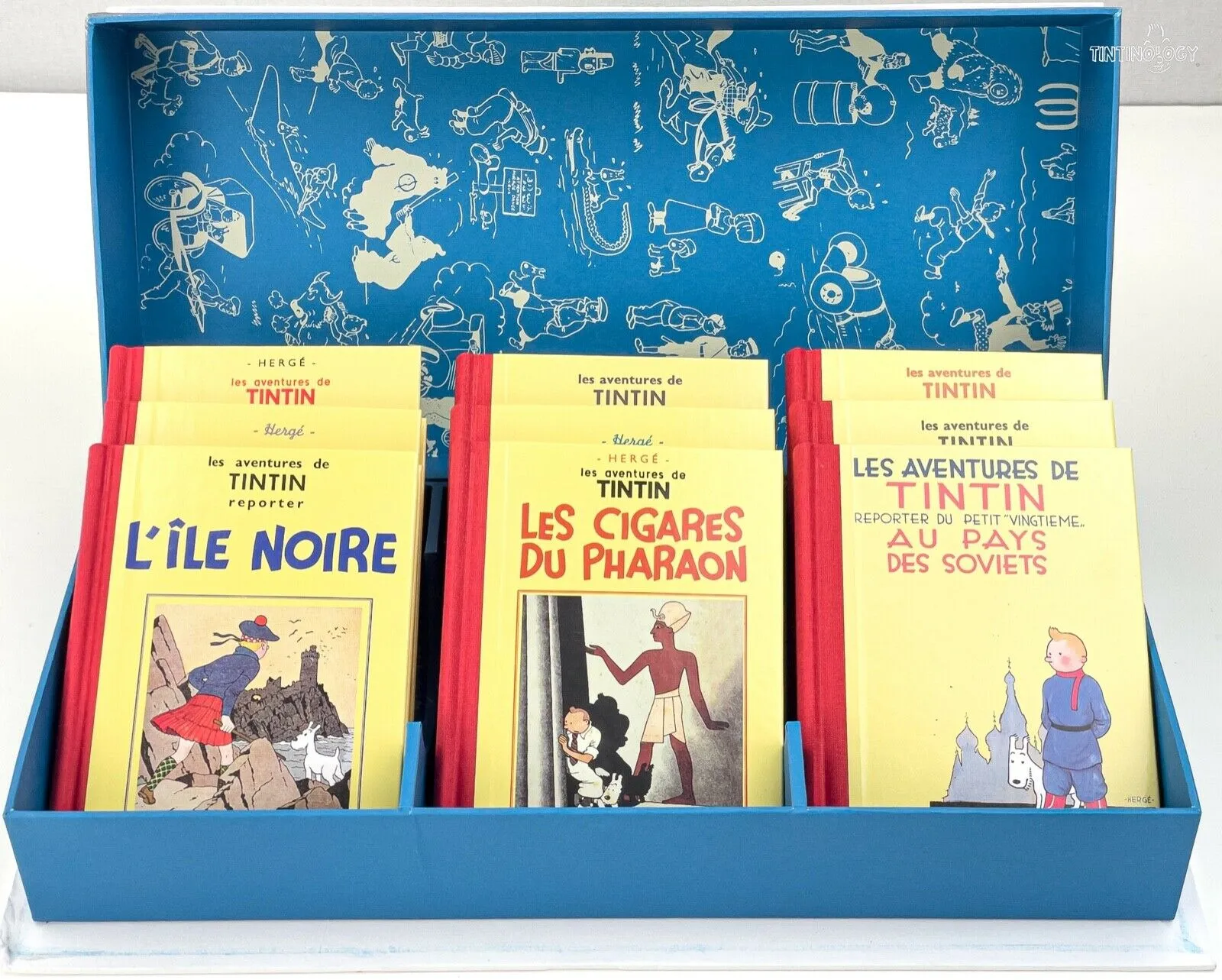 TINTIN IN BLACK & WHITE Set of x9 1987 1st Edition Mini Facsimile Editions Herge