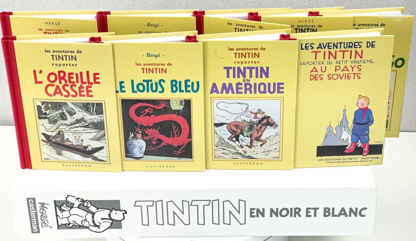 TINTIN IN BLACK & WHITE Set of x9 1987 1st Edition Mini Facsimile Editions Herge