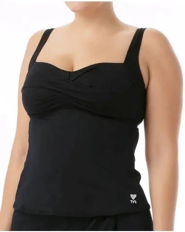 TWISTED BRA TANKINI BLACK TYR